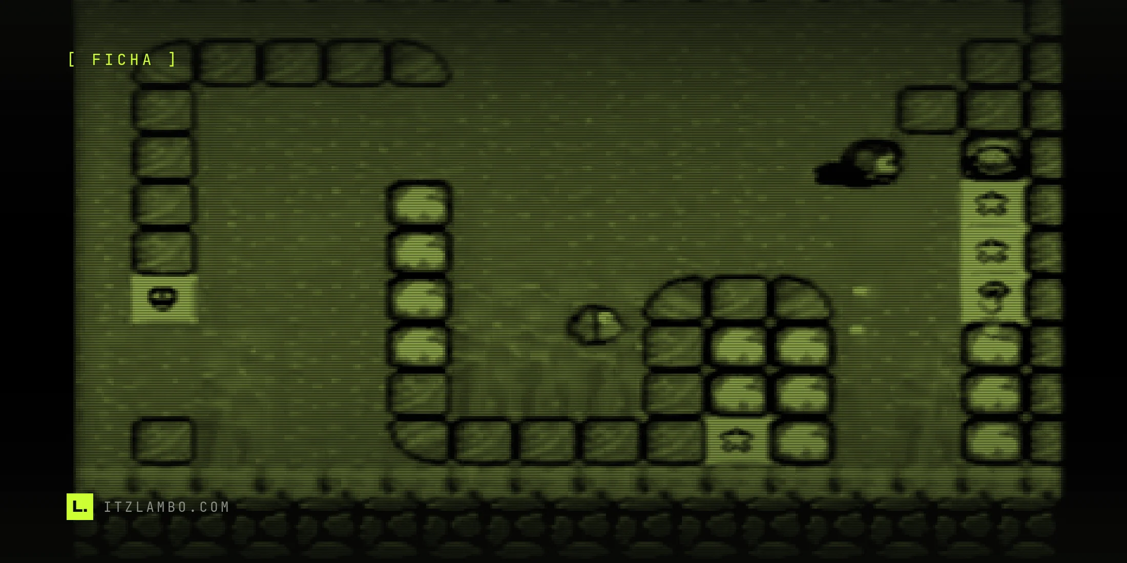 Fotograma de Alex Kidd in Miracle World en Master System: Alex, con camiseta roja y overol azul, salta junto a una hilera de bloques verdes y plantas, sobre un piso de ladrillo naranja y fondo de cielo celeste; a la derecha hay una columna con iconos de estado del juego.