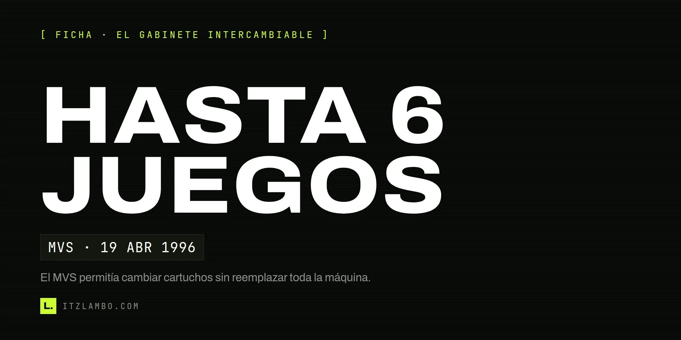 Cartel tipográfico de Metal Slug: el sistema MVS podía reunir hasta seis juegos en una misma placa.