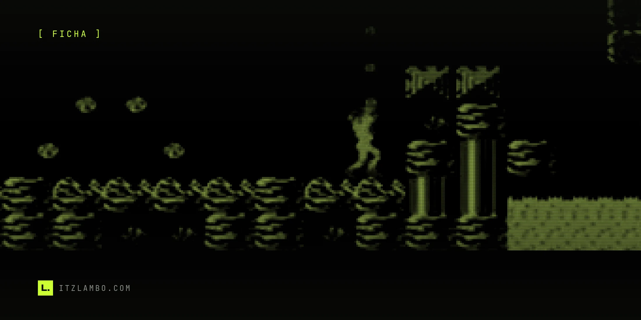 Fotograma de Metroid en NES: Samus, con el traje energético naranja y el casco verde, camina hacia la derecha sobre una repisa de roca anaranjada de Brinstar; a la izquierda se arrastran dos criaturas rosadas y sobre ella flota una cápsula de energía.