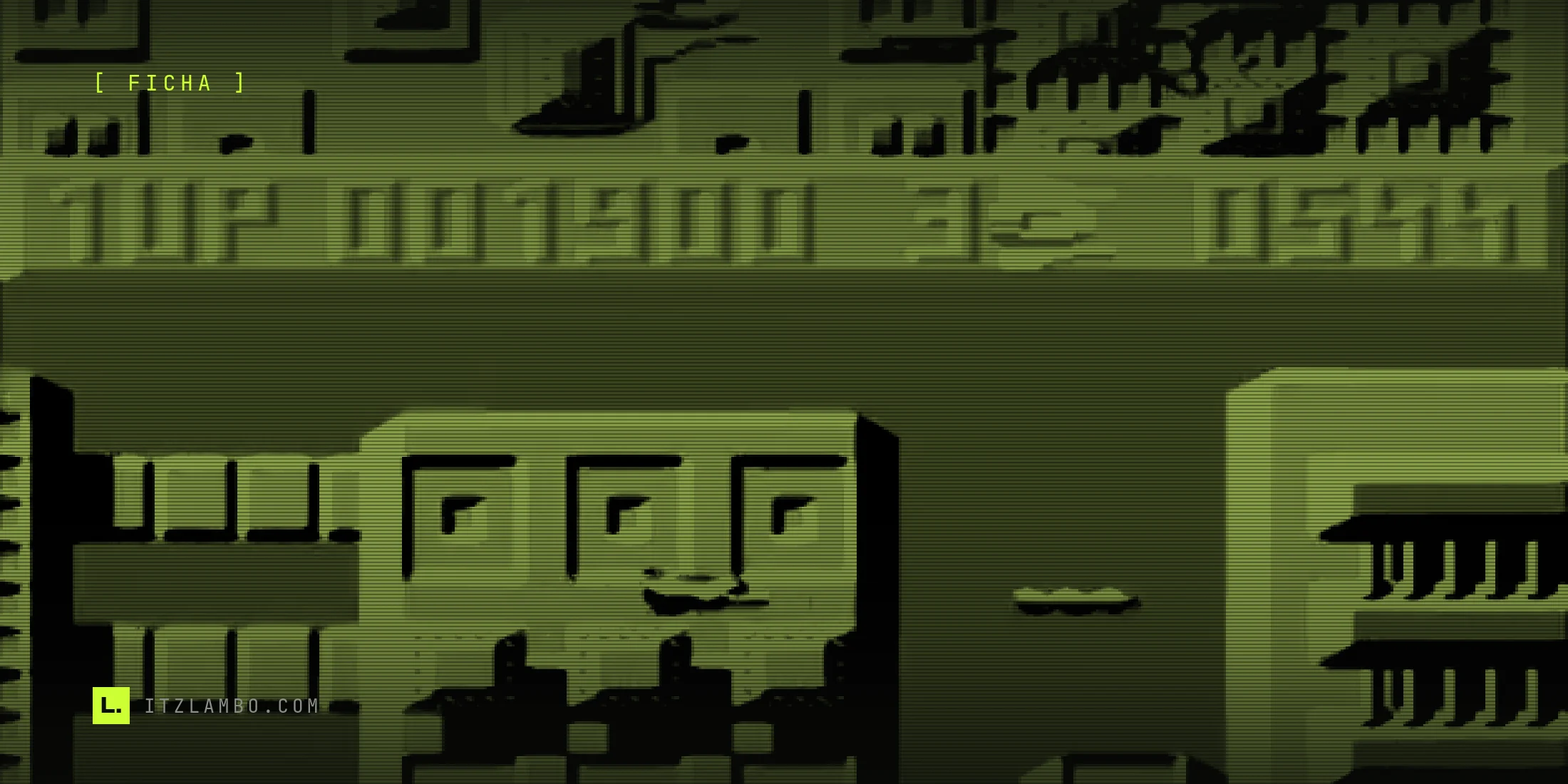 Captura de Sanxion en Commodore 64: la franja superior muestra el radar con la formación enemiga en clave de circuito, y debajo la nave del jugador esquiva un proyectil entre estructuras industriales moradas y grises.